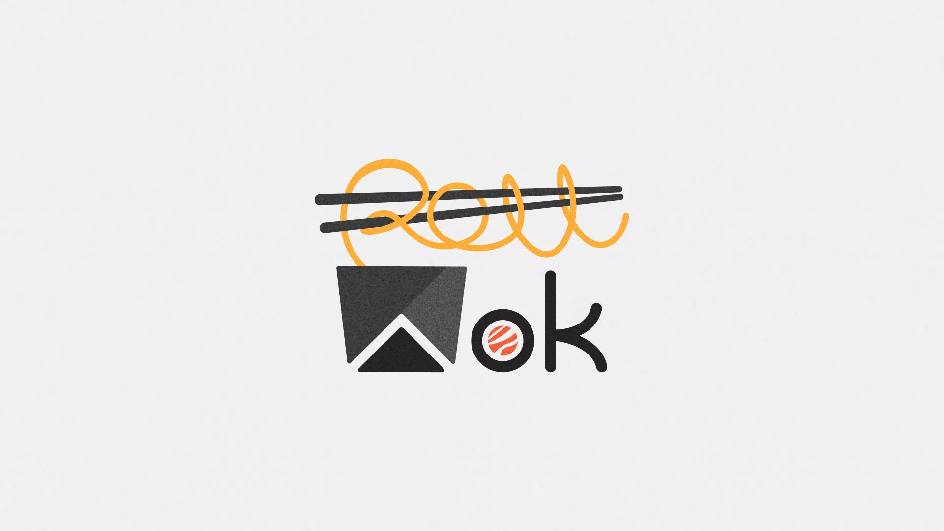 Разработка логотипа суши-бара «Roll Wok Club» в Мариинске